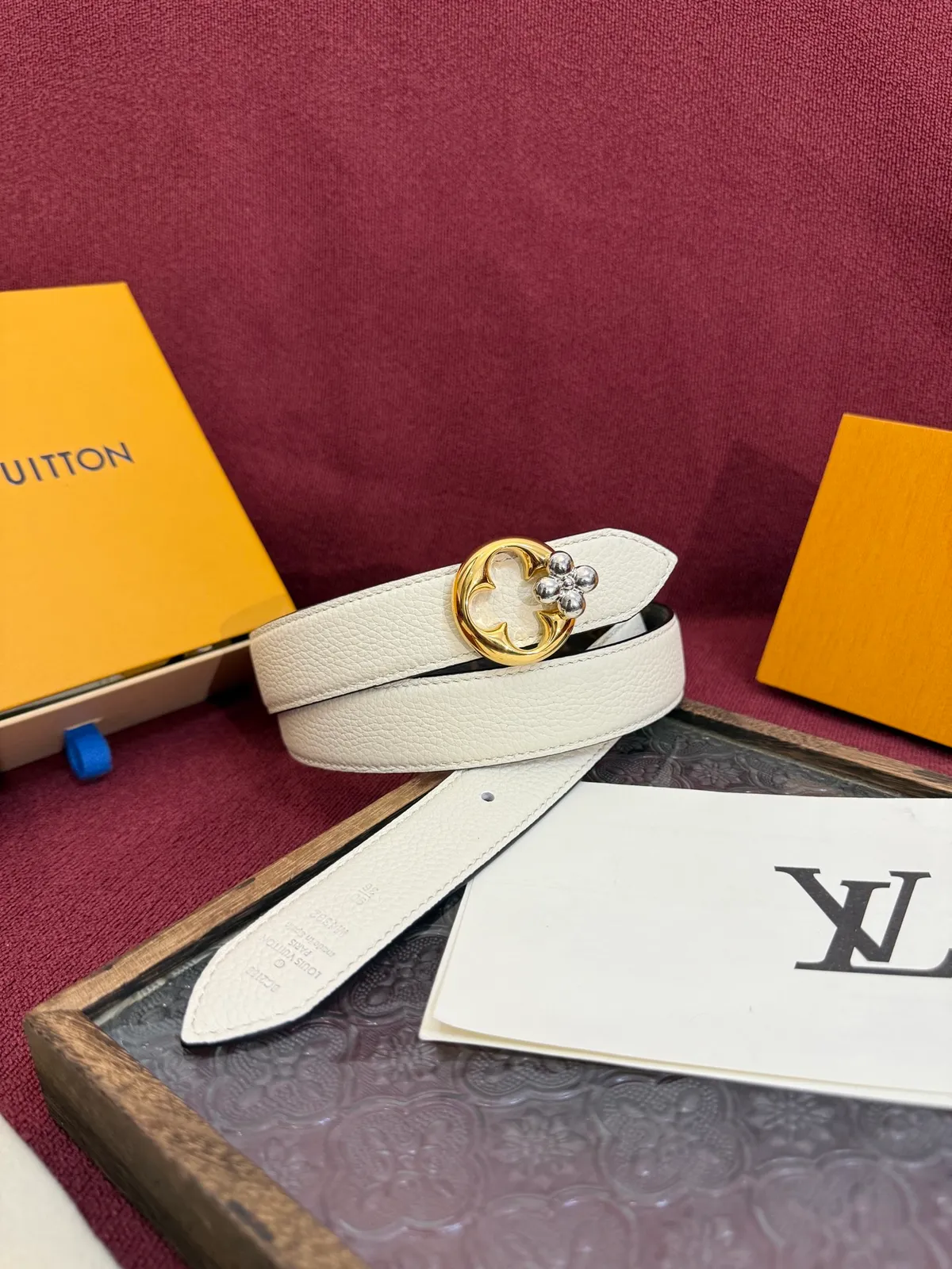 LV Flowergram 30mm Reversible Bælte