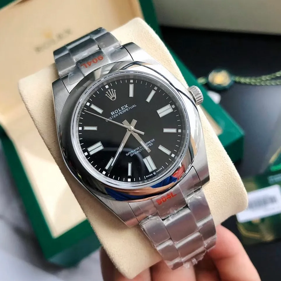 Rolex Oyster Perpetual 41 Sort/Stål