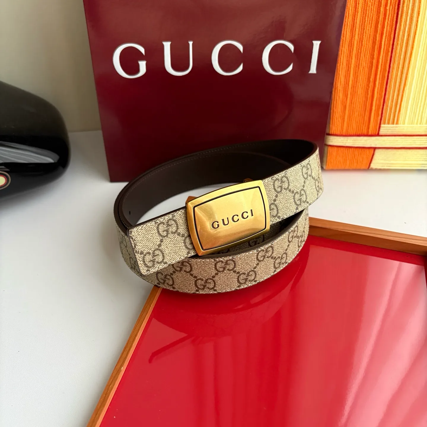 Gucci GG Supreme Canvas Bælte 35mm