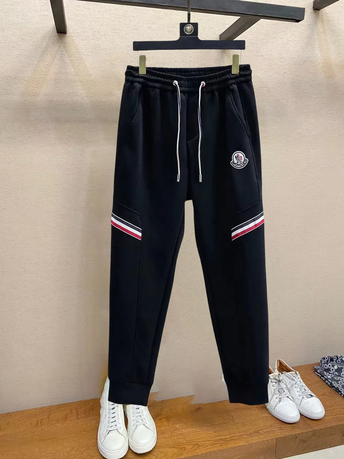 Moncler Sweatpants Med Stribe Detalje