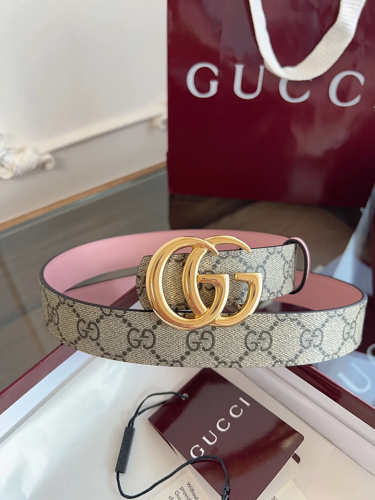 Gucci GG Supreme 30mm Reversible Bælte