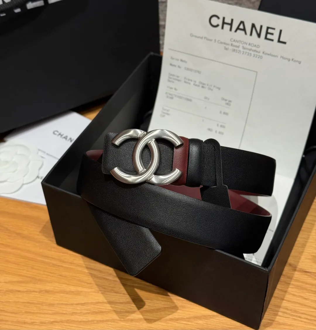Chanel Calfskin CC 30mm Reversible Bælt