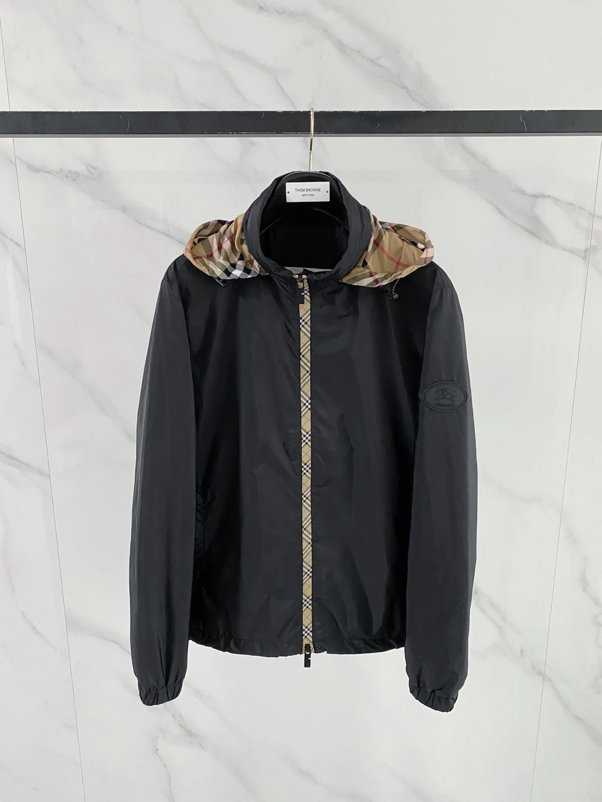 Burberry Check Hood Runner Jakke