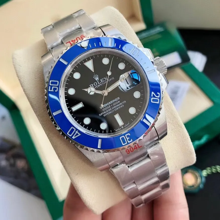 Rolex Submariner Date Smurf 41 Sort/Blå