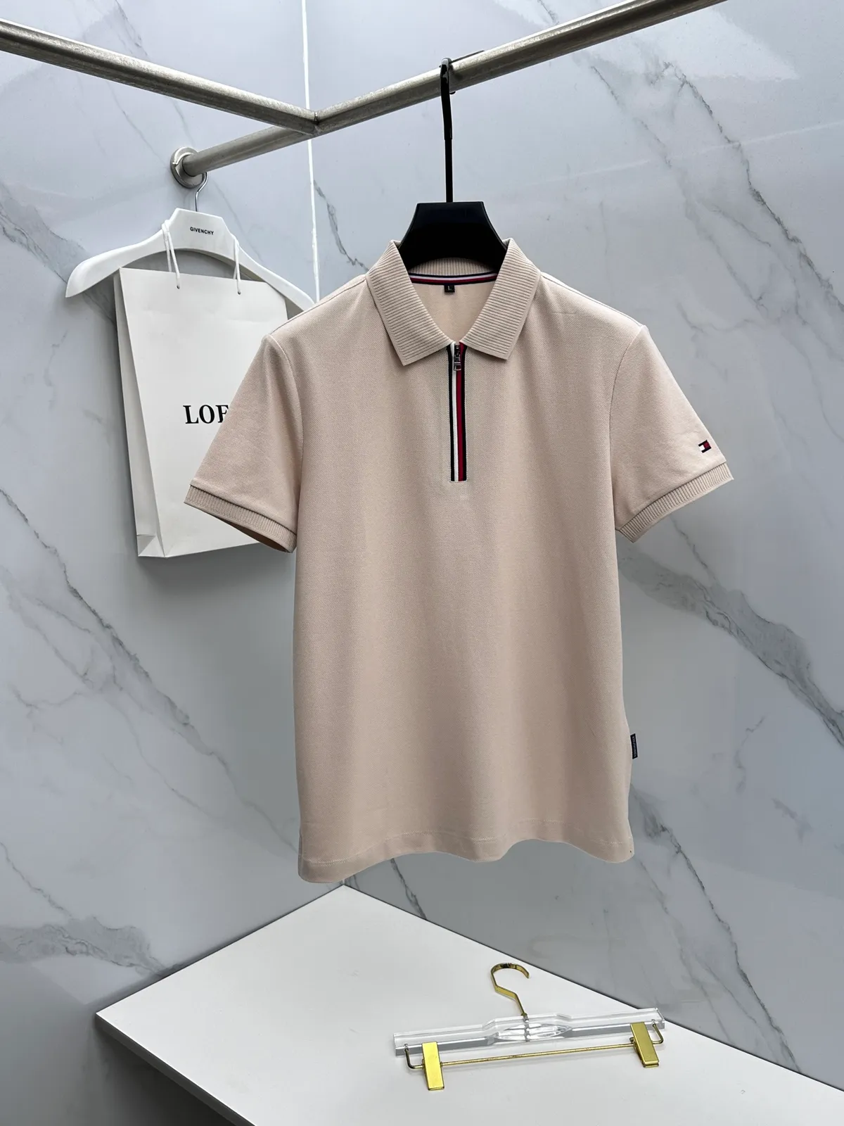 Tommy Hilfiger Polo T-shirt Med Lynlås