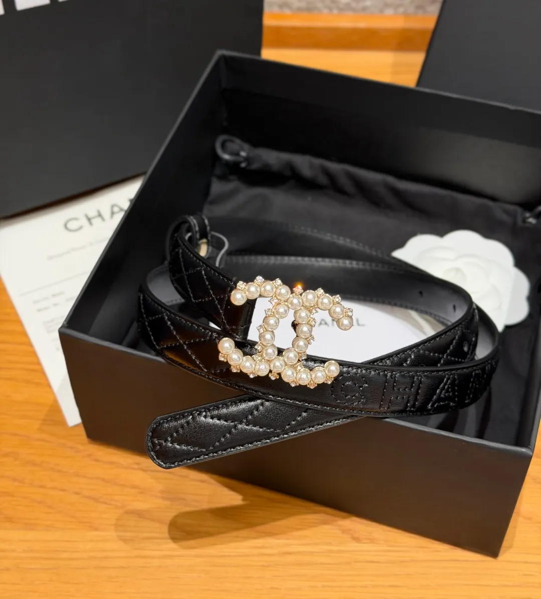 Chanel Quilted Lambskin 20mm Bælte