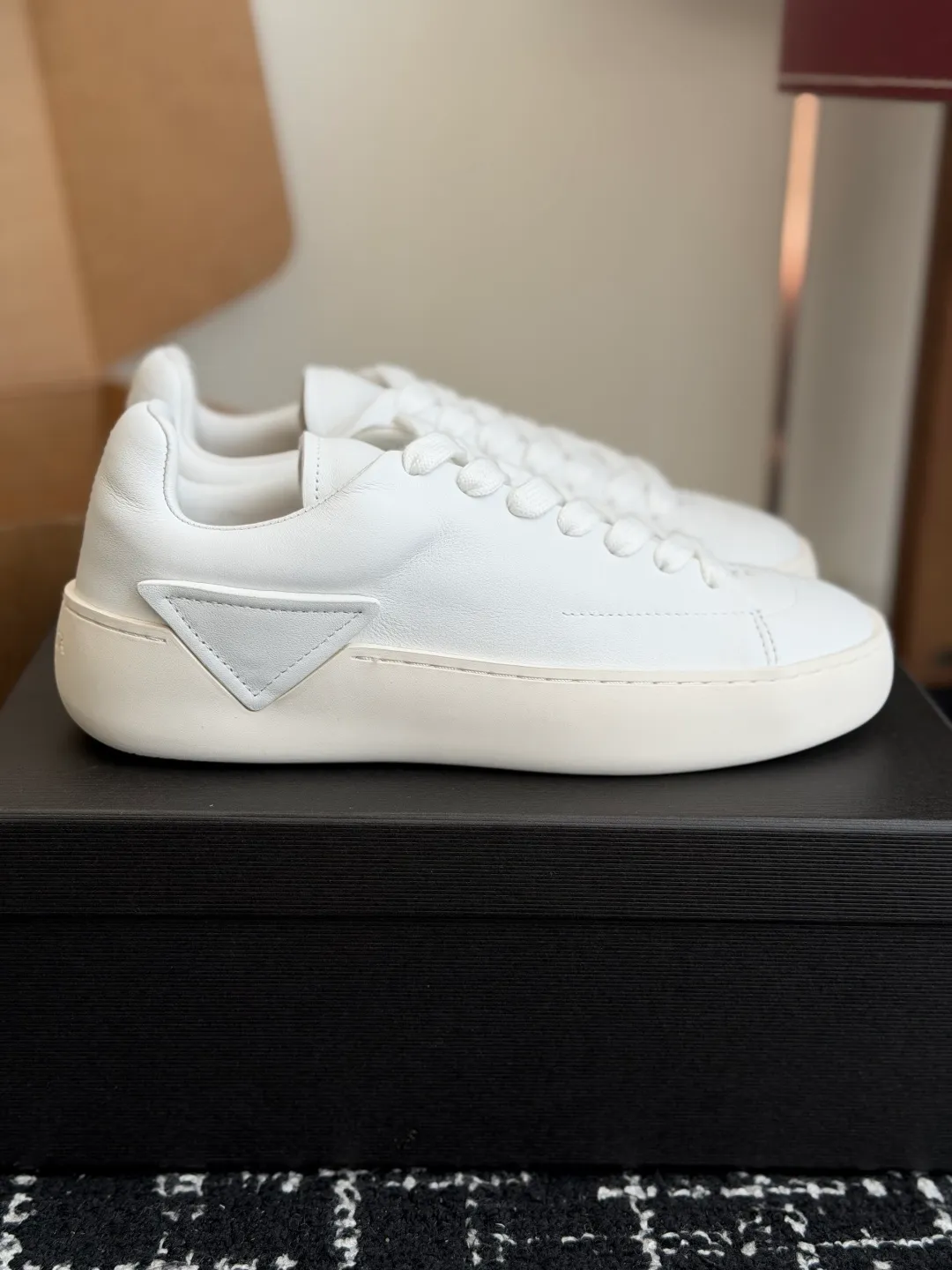 Prada Court Leather Sneakers