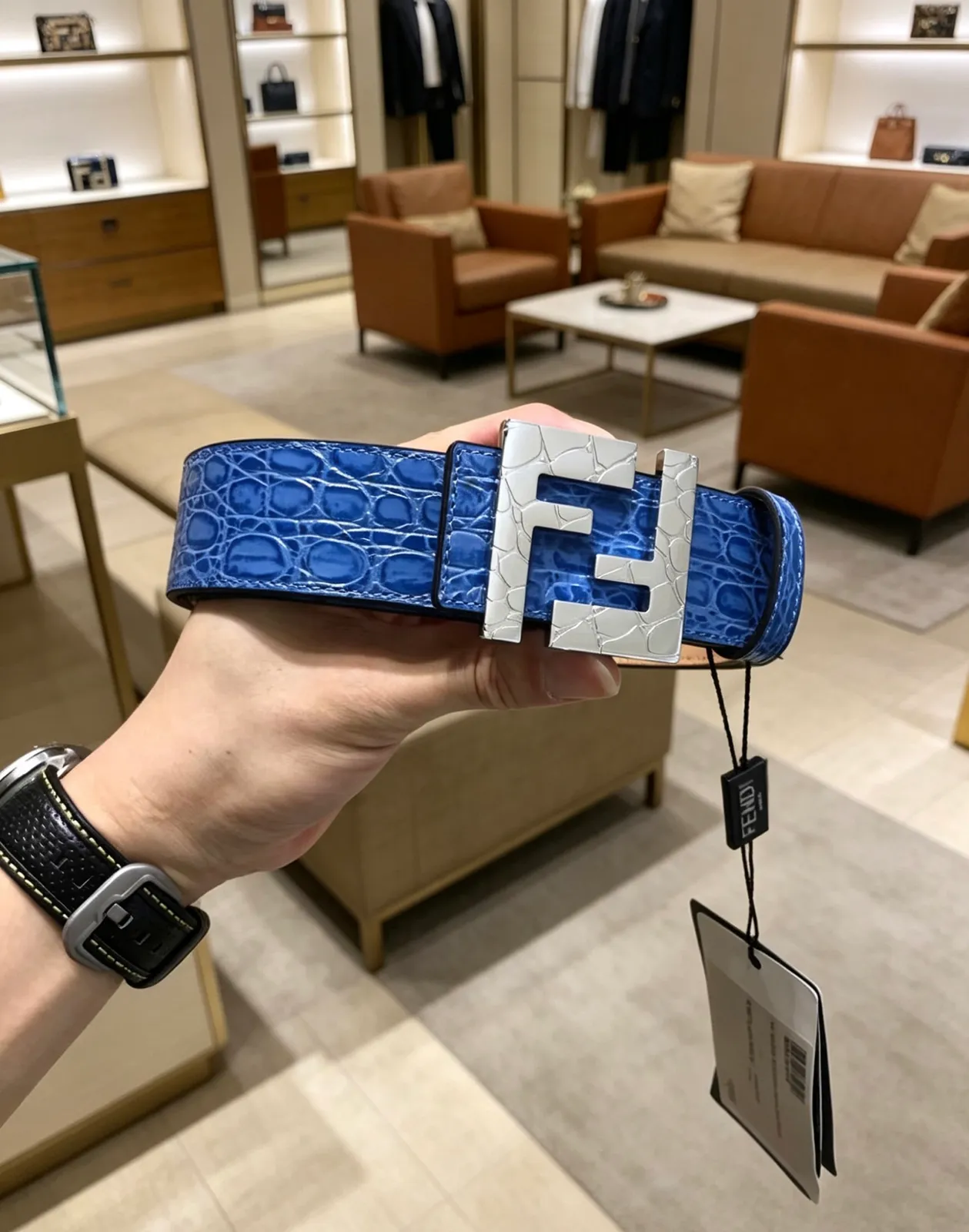 Fendi Croco FF 39mm Bælte