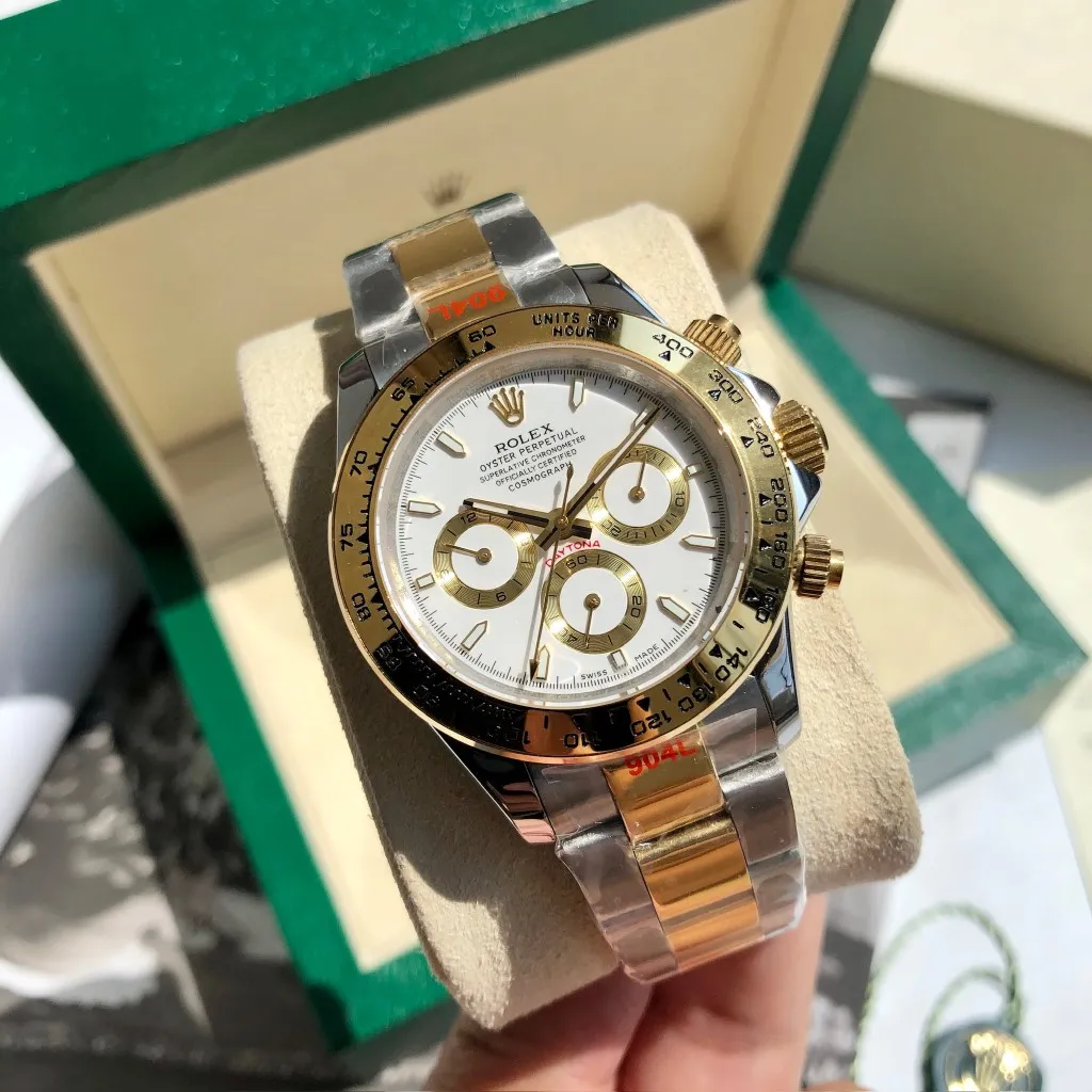Rolex Cosmograph Daytona 40 Hvid/Guld