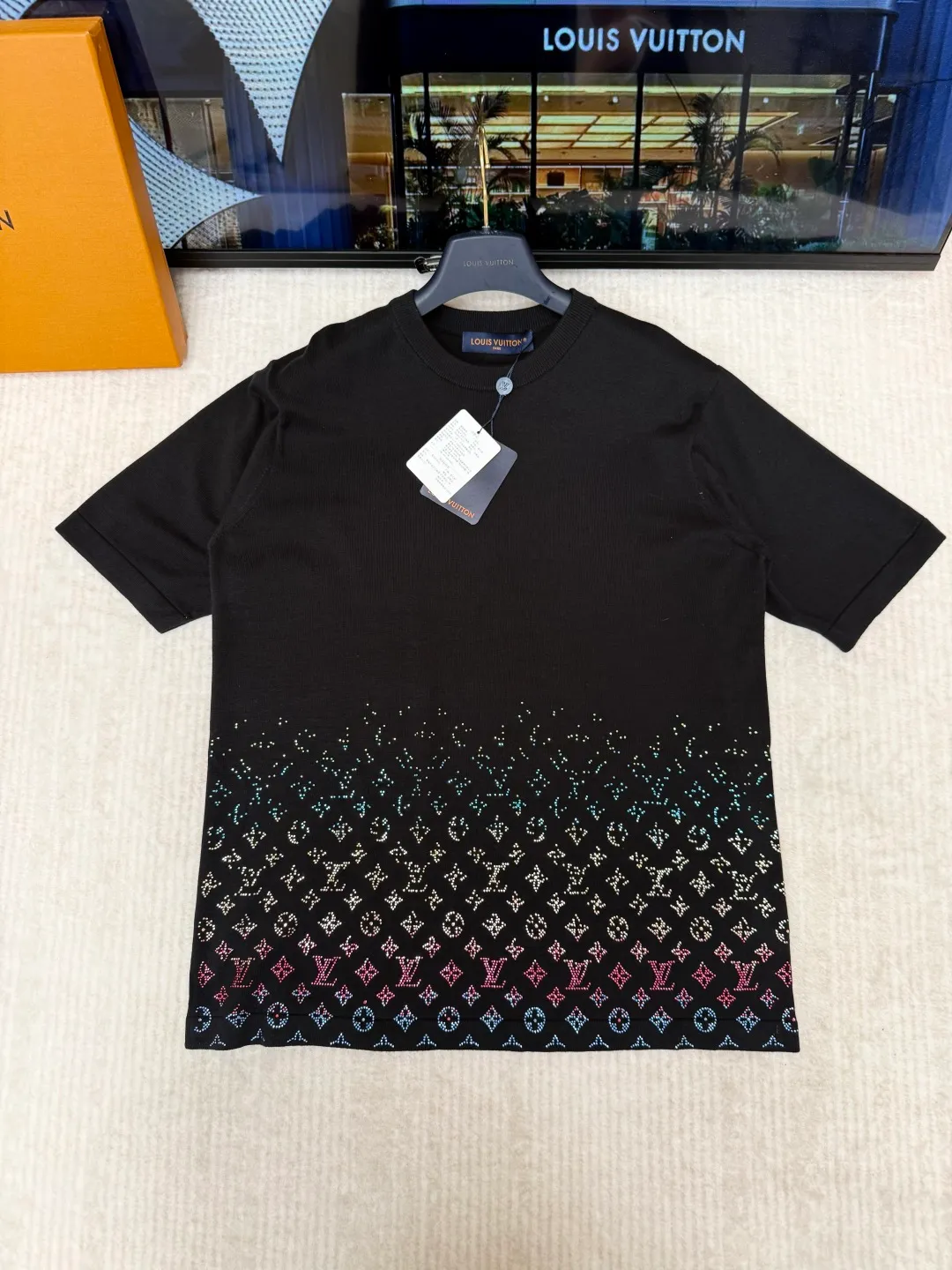 LV Monogram Gradient Embellished Crewneck