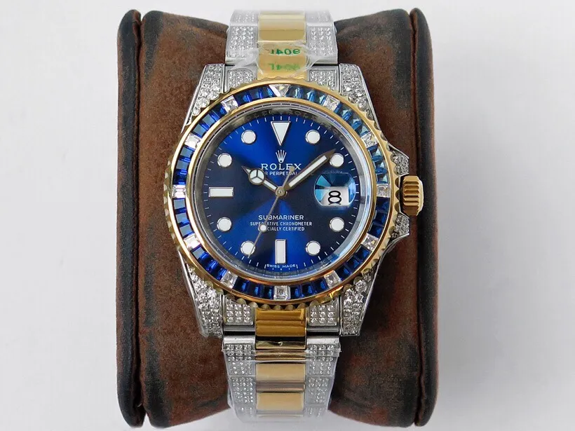 Rolex Submariner Date 40 Diamond Blå/Guld