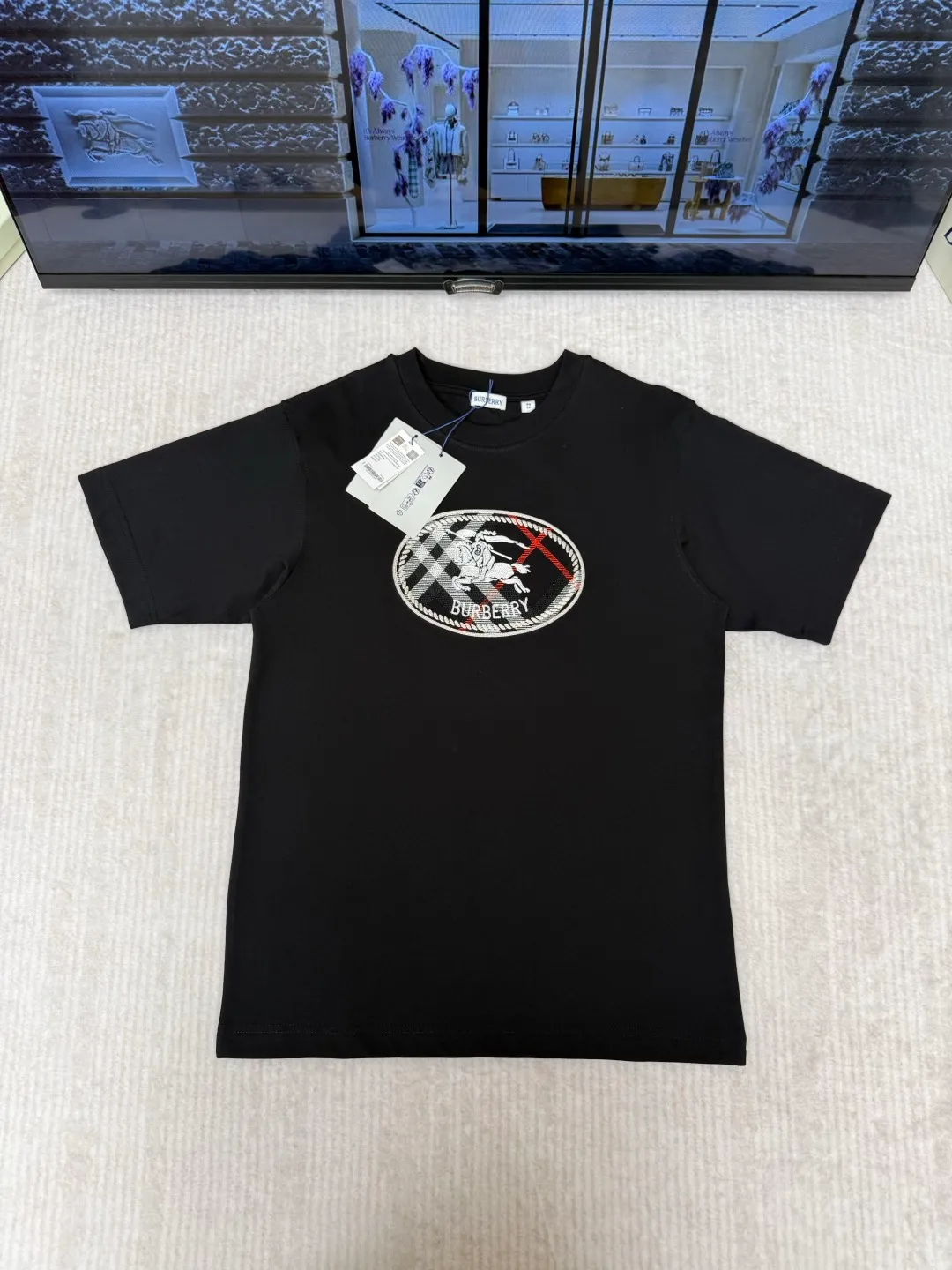 Burberry Check Knight Stamp T-Shirt