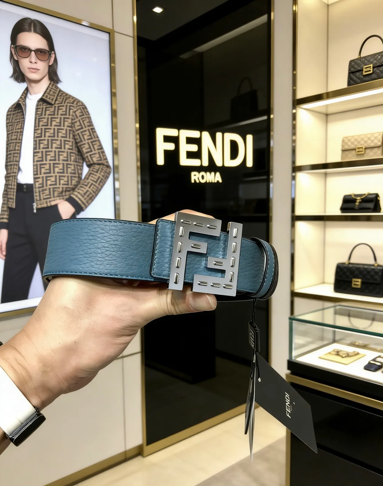 Fendi FF Square Reversible 38mm Bælte