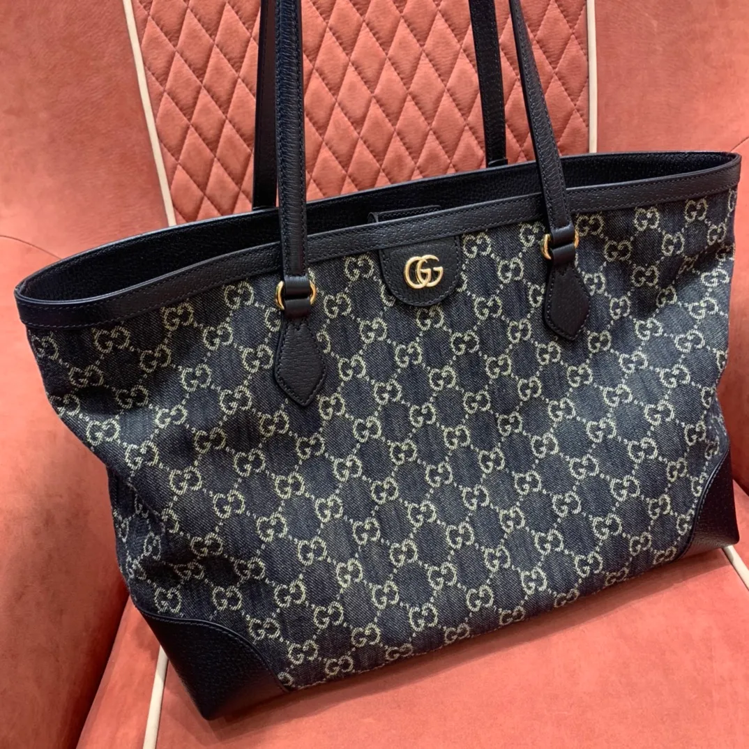 Gucci Ophidia GG Denim Tote Bag