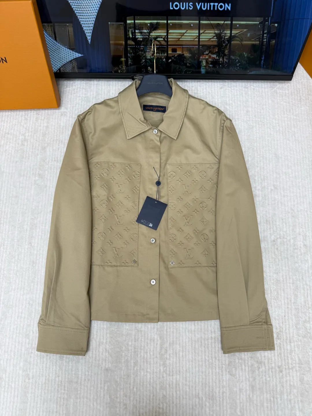 LV Embossed Signature Cotton Overshirt