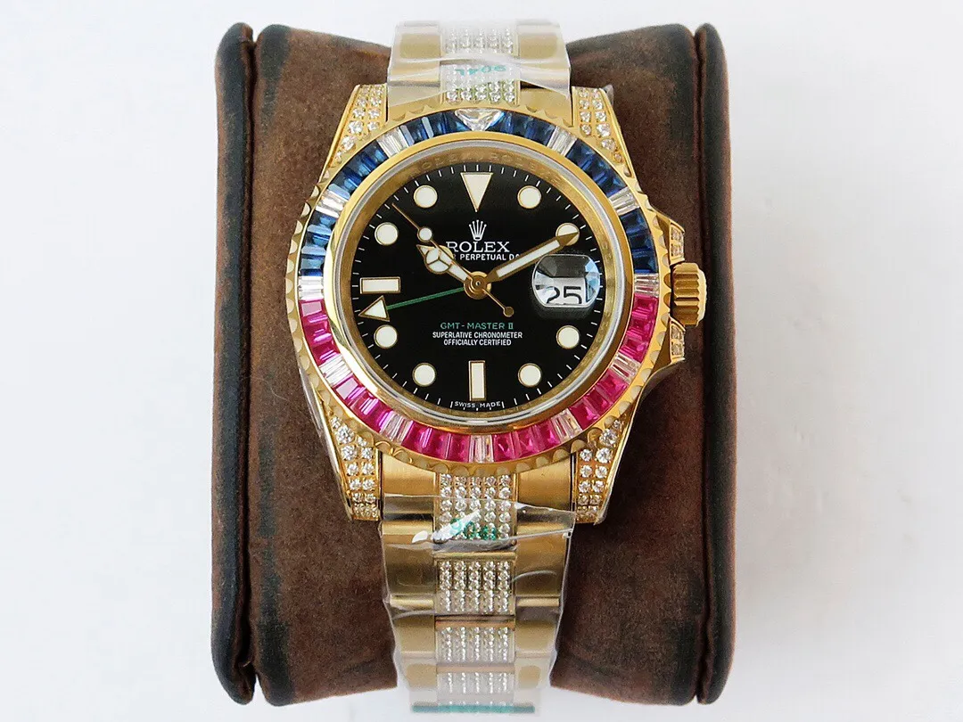 Rolex GMT-Master II 40 SARU Diamond Sort/Guld