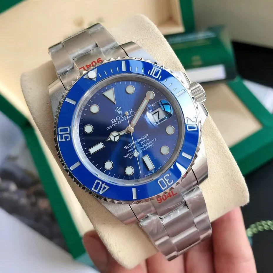 Rolex Submariner Date Smurf 41 Blå/Hvidguld